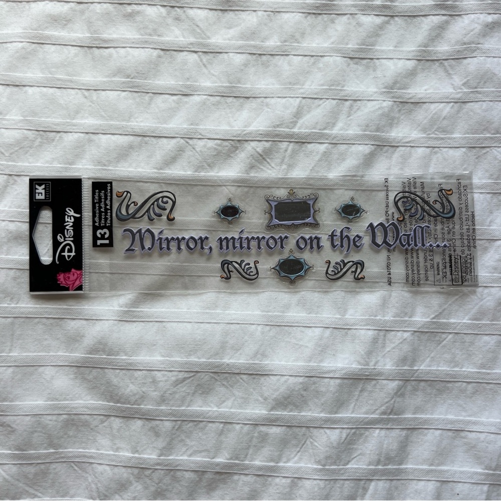 NWT Disney EK Success Snow White Mirror Mirror On The Wall Sticker Set